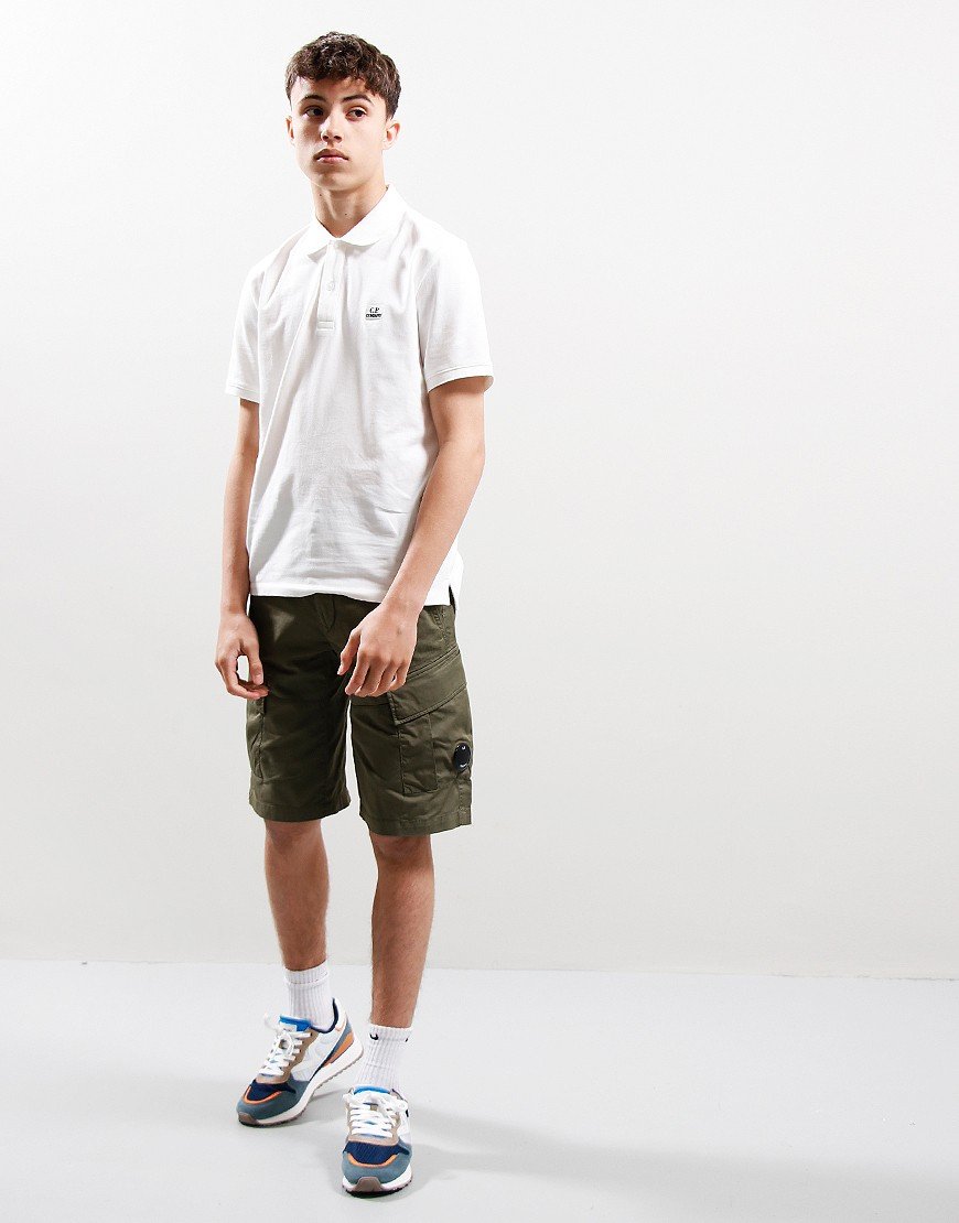 C.P. Company Kids Gabardine Cargo Short Olive