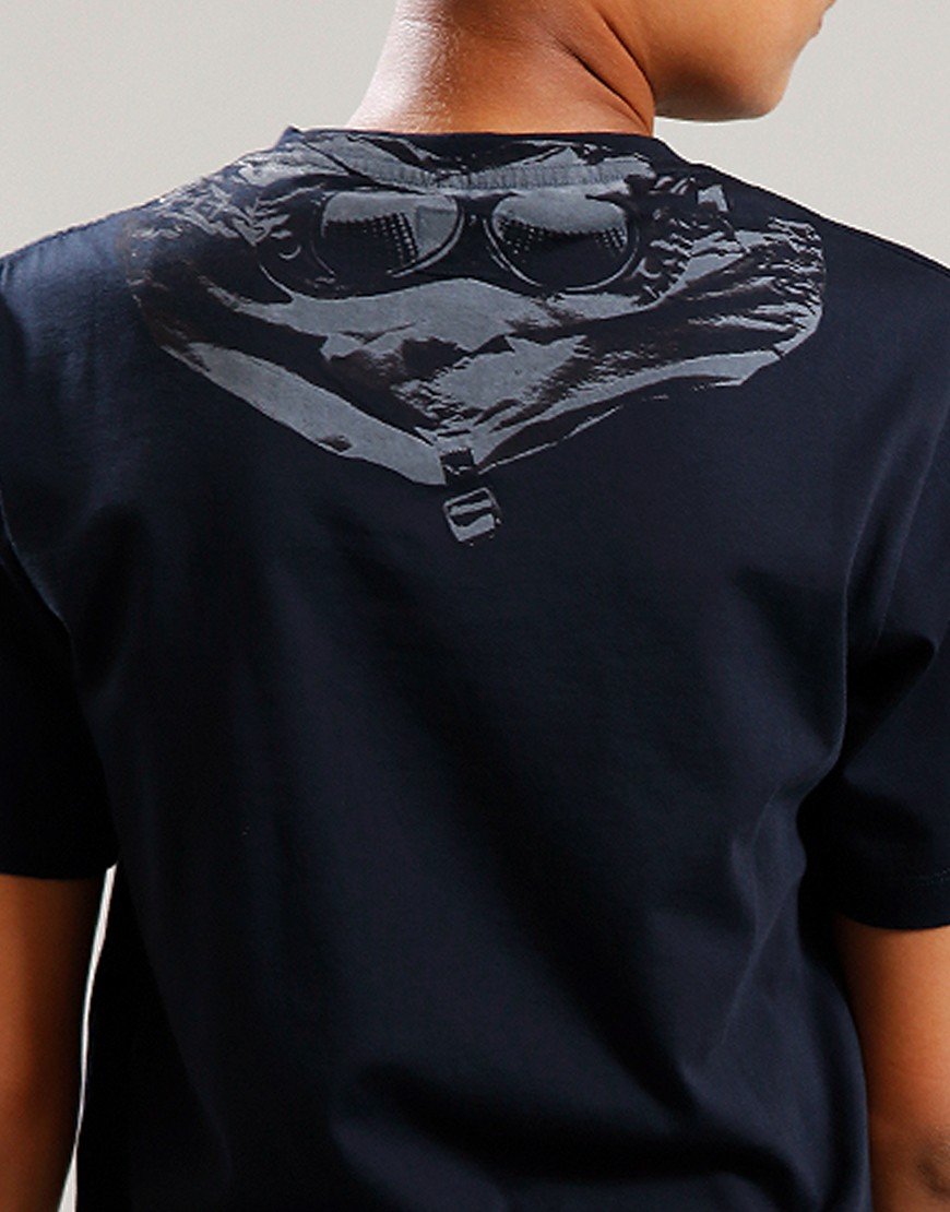 C.P. Company Kids Large Logo T-Shirt Total Eclipse