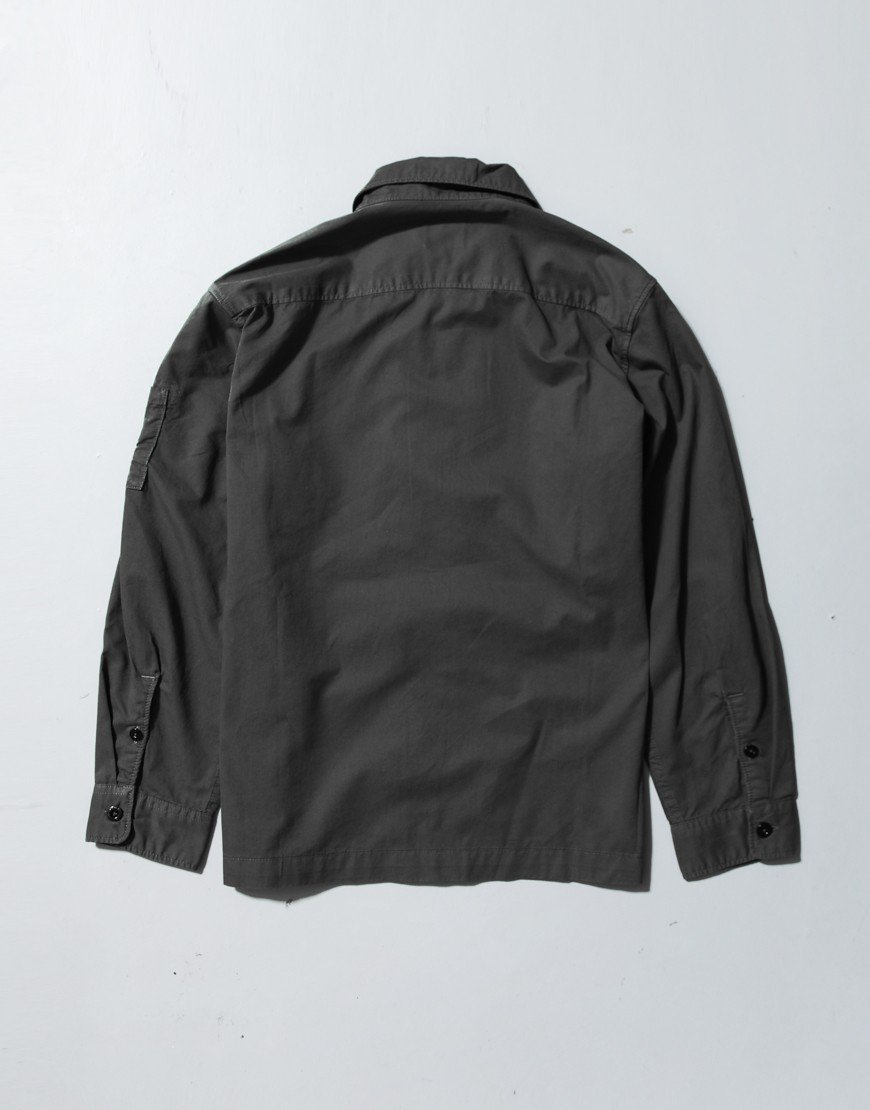 C.P. Company Kids Emerized Gabardine Overshirt Black