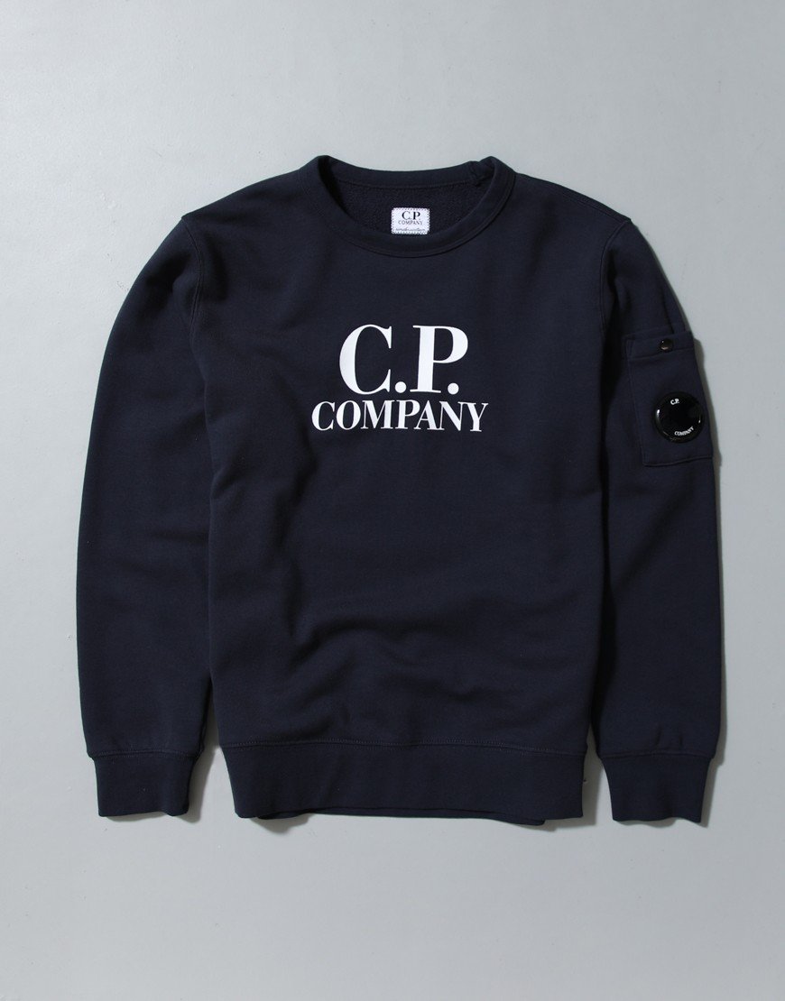 C.P. Company Kids Logo Crew Sweat Total Eclipse