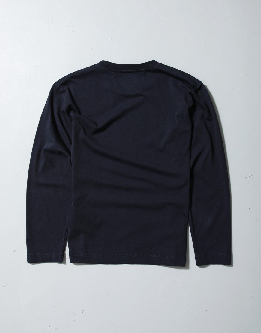 C.P Company Kids Long Sleeve Logo T-Shirt Total Eclipse