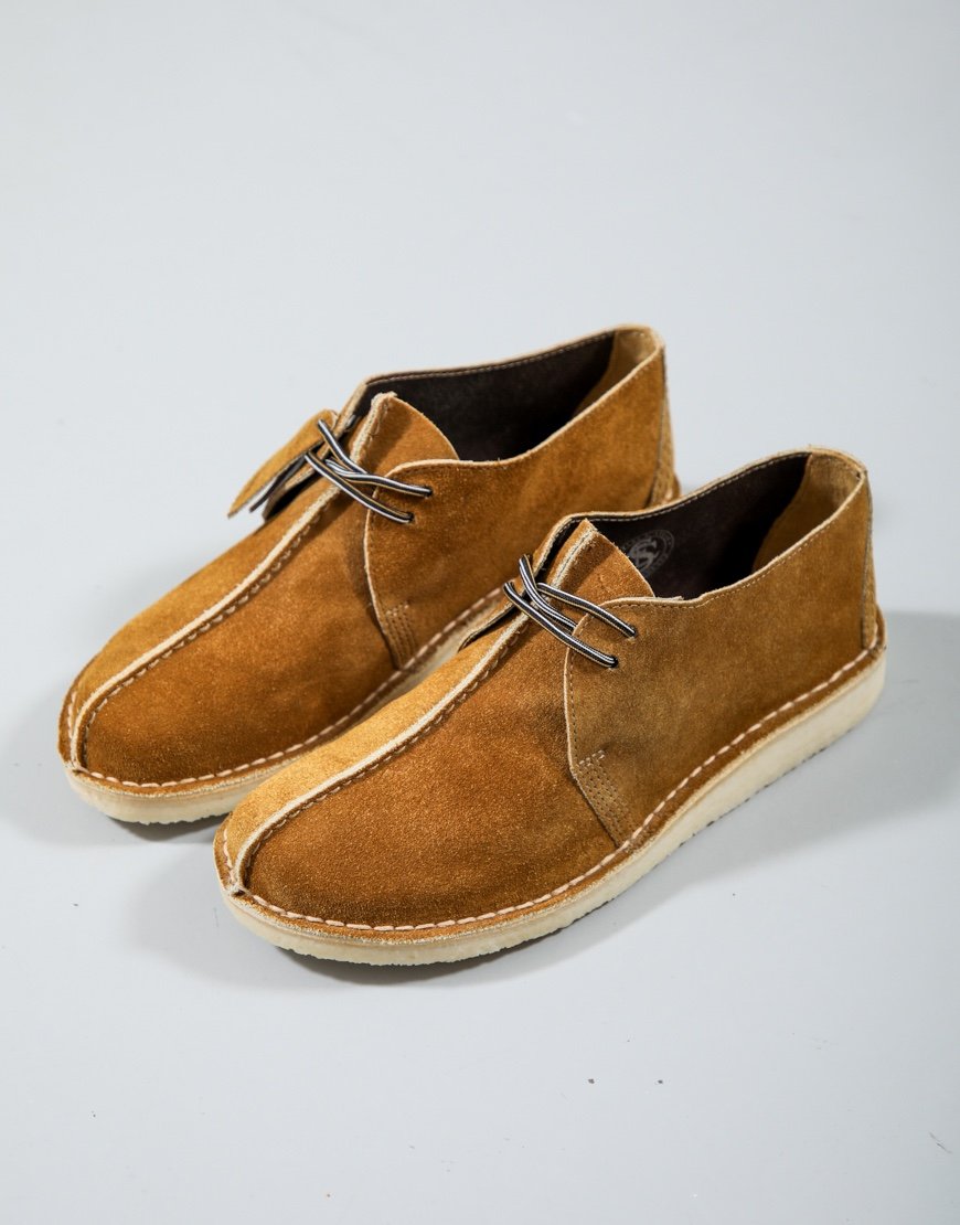 Clarks Originals Desert Trek Shoes Bronze Suede