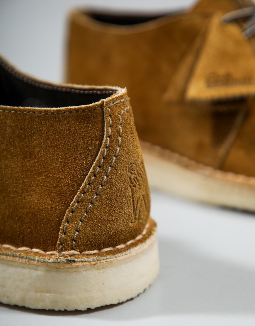 Clarks Originals Desert Trek Shoes Bronze Suede