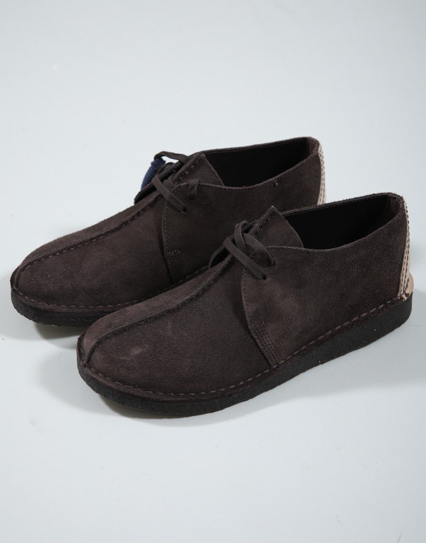 Clarks Original Desert Trek Shoes Dark Brown