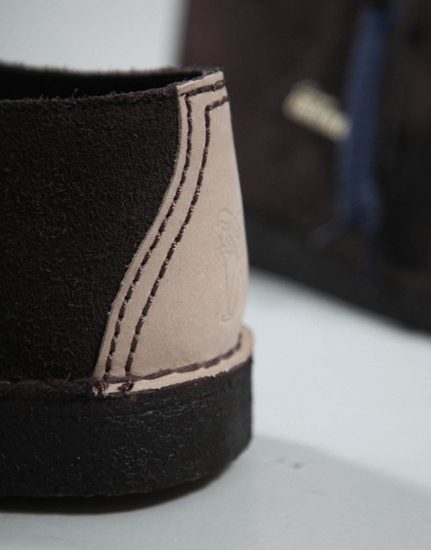 Clarks Original Desert Trek Shoes Dark Brown