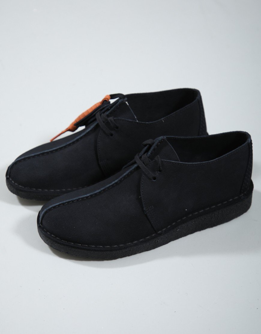 Clarks Original Desert Trek Shoes Black Suede