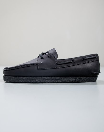 Clarks Originals Godney Boat Shoe Black Leather