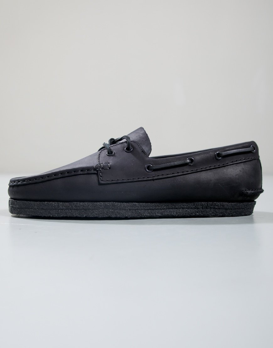 Clarks Originals Godney Boat Shoe Black Leather