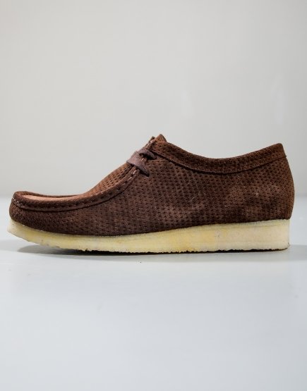 Clarks Originals Wallabee Shoes Dark Brown Int