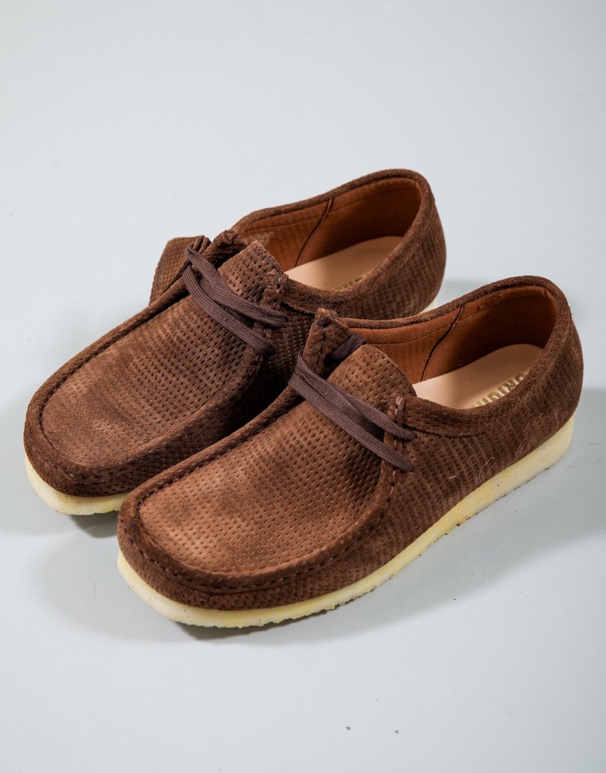 Clarks Originals Wallabee Shoes Dark Brown Int