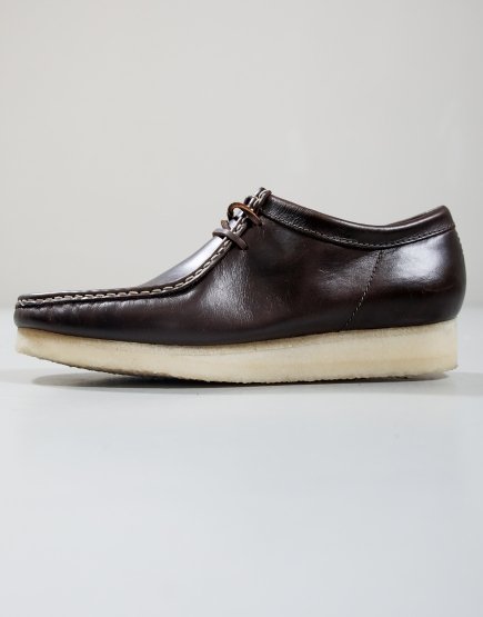 Clarks Originals Wallabee Shoe Dark Brown Leather