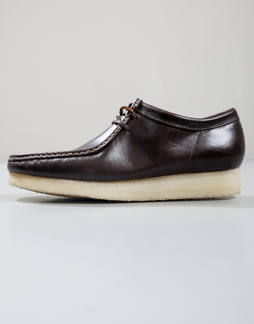 Clarks Originals Wallabee Shoe Dark Brown Leather