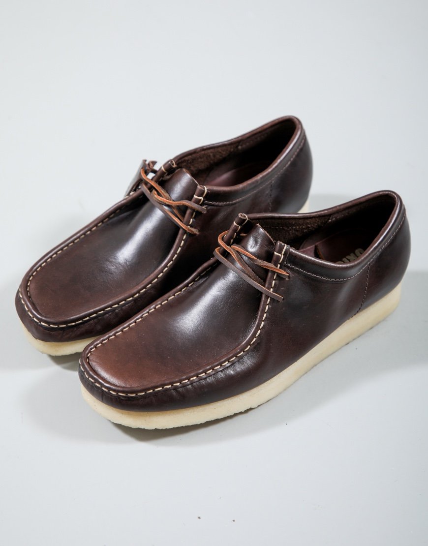 Clarks Originals Wallabee Shoe Dark Brown Leather