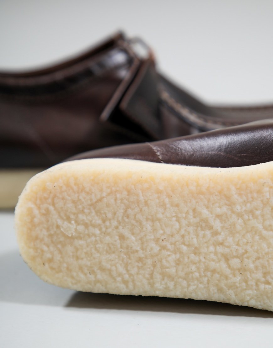 Clarks Originals Wallabee Shoe Dark Brown Leather