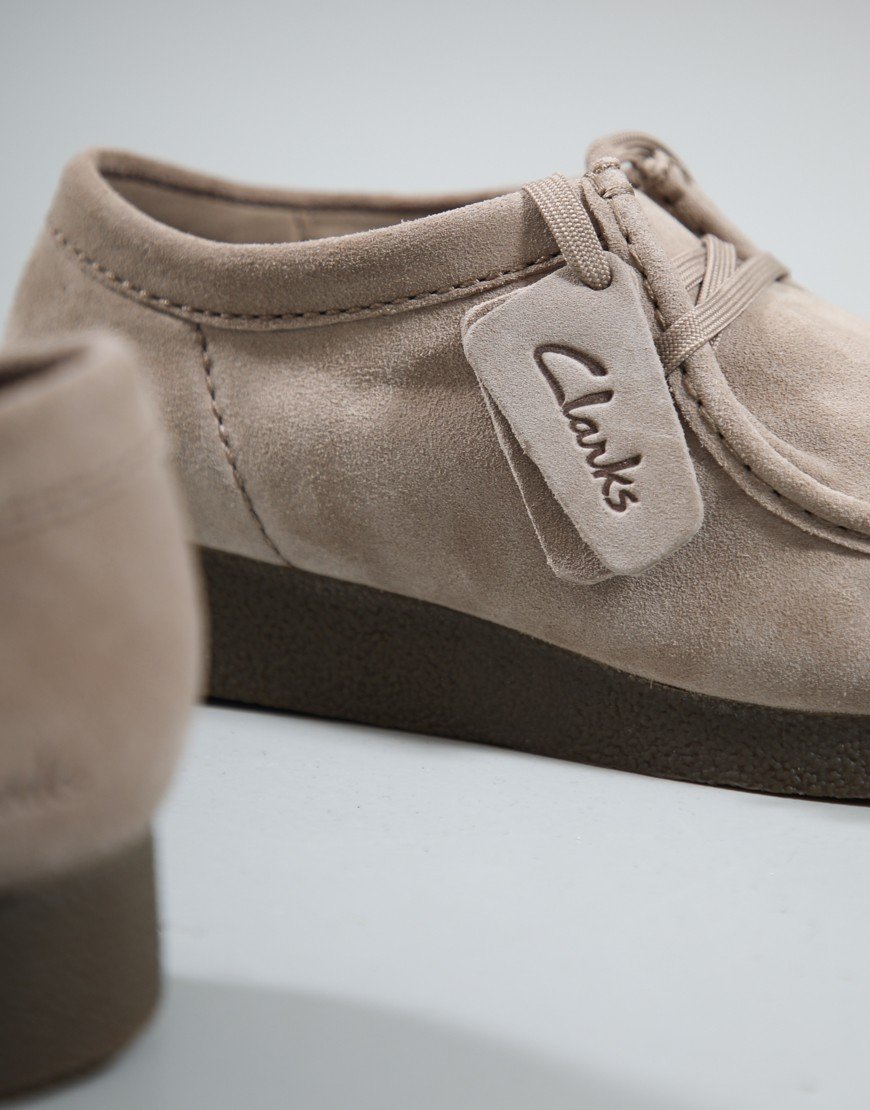 Clarks Original Wallabee EVO Shoes Stone Suede