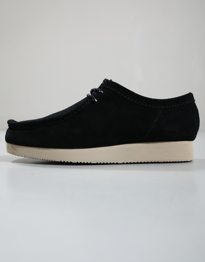 Clarks Originals Wallabee Lite Shoes Black Suede