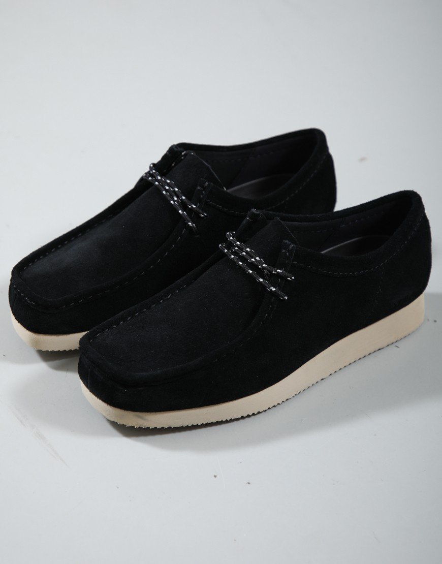 Clarks Originals Wallabee Lite Shoes Black Suede