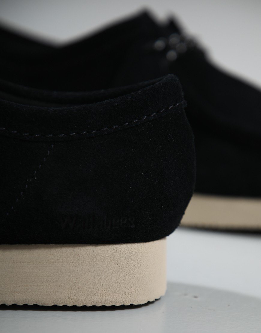 Clarks Originals Wallabee Lite Shoes Black Suede