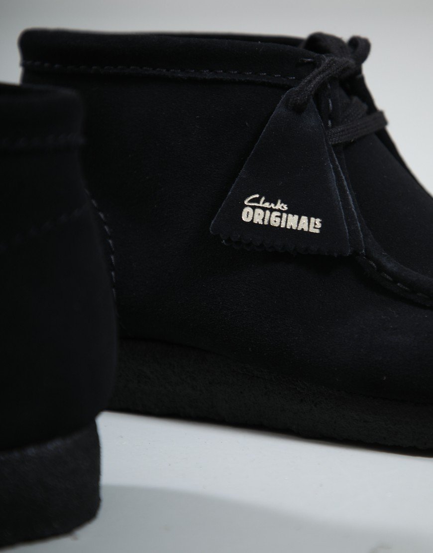 Clarks Originals Wallabee Boot Black Suede