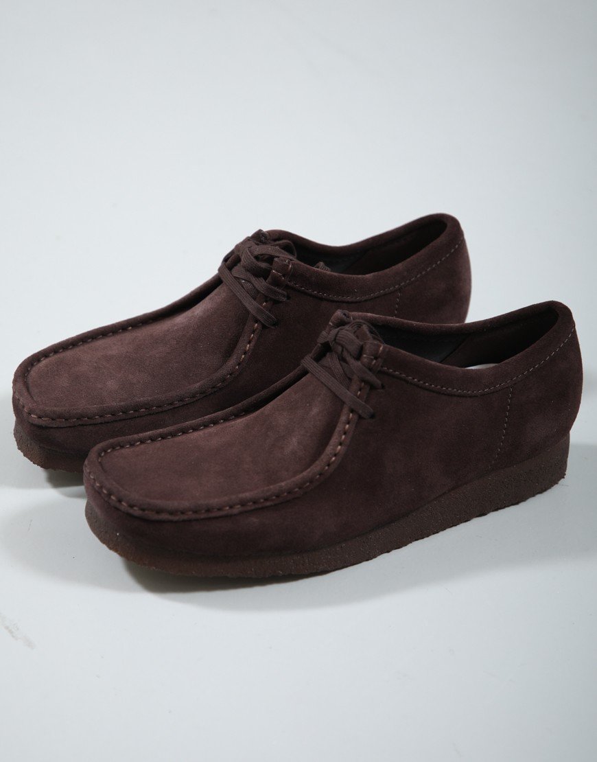 Clarks Originals Wallabee Shoes Chocolate Suede