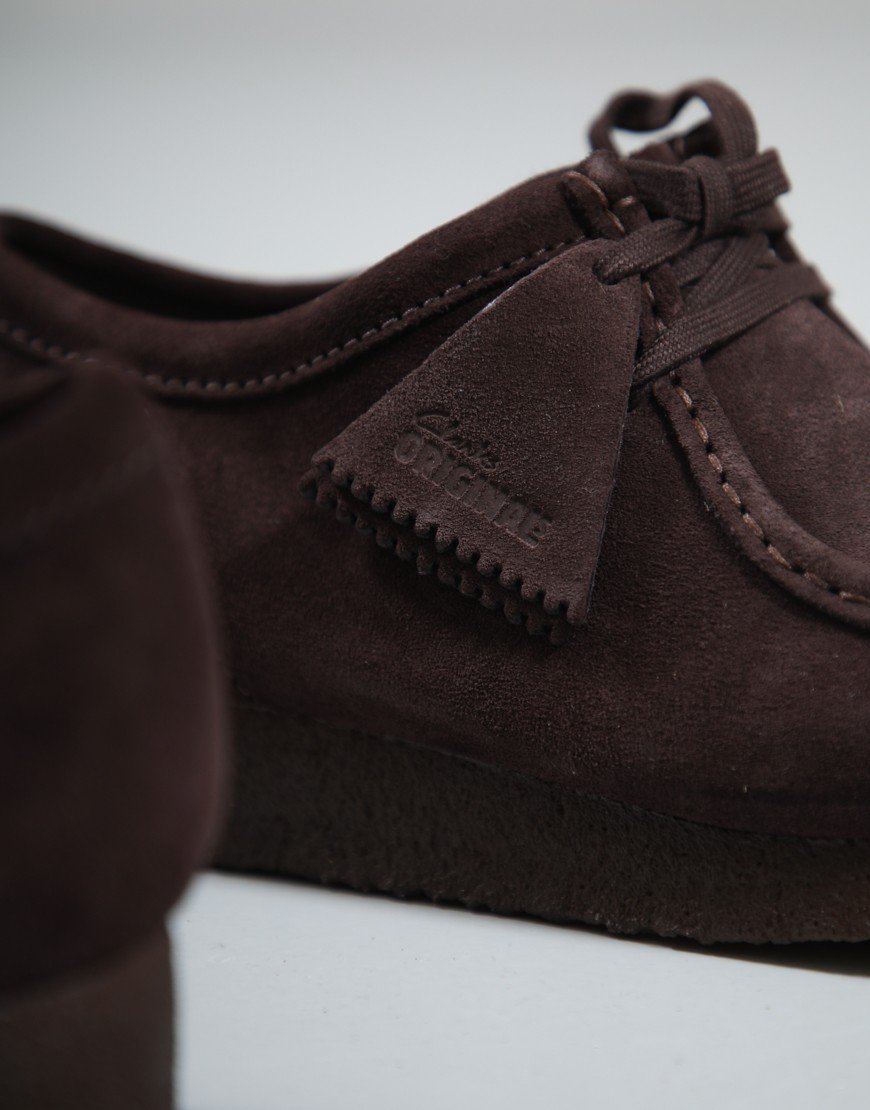 Clarks Originals Wallabee Shoes Chocolate Suede