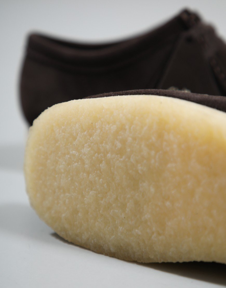 Clarks Originals Wallabee Shoes Dark Brown Suede