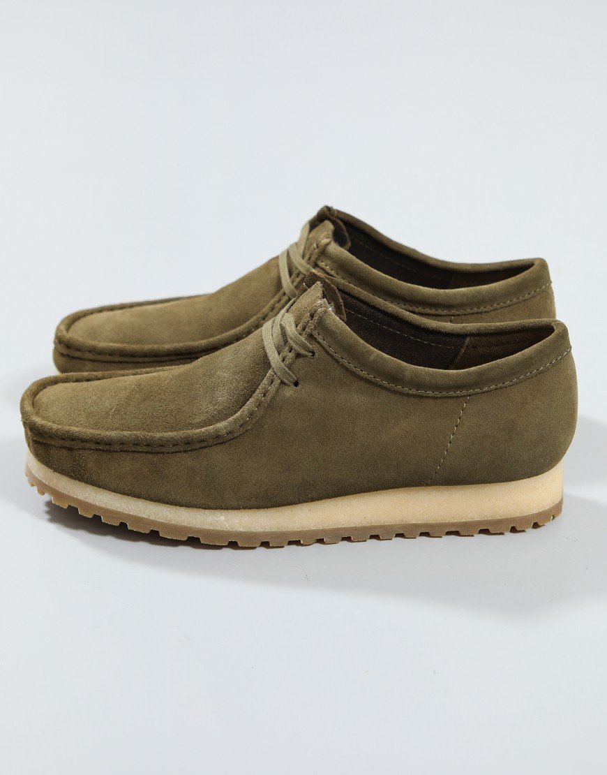Clarks Originals Wallabee RB Shoe Olive Suede