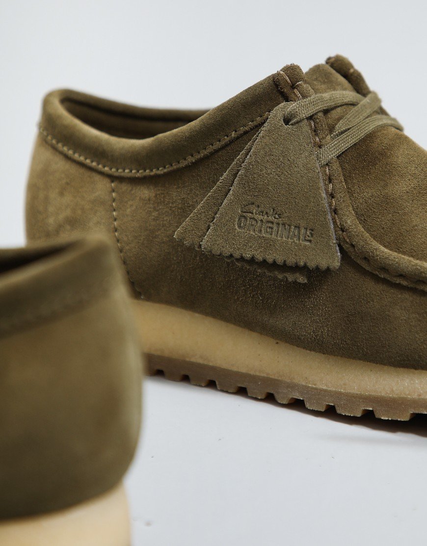 Clarks Originals Wallabee RB Shoe Olive Suede