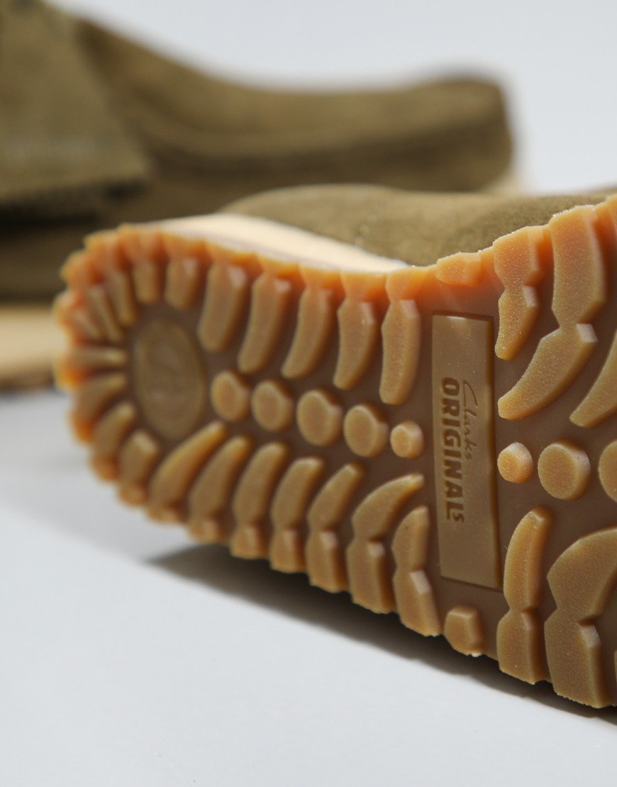 Clarks Originals Wallabee RB Shoe Olive Suede