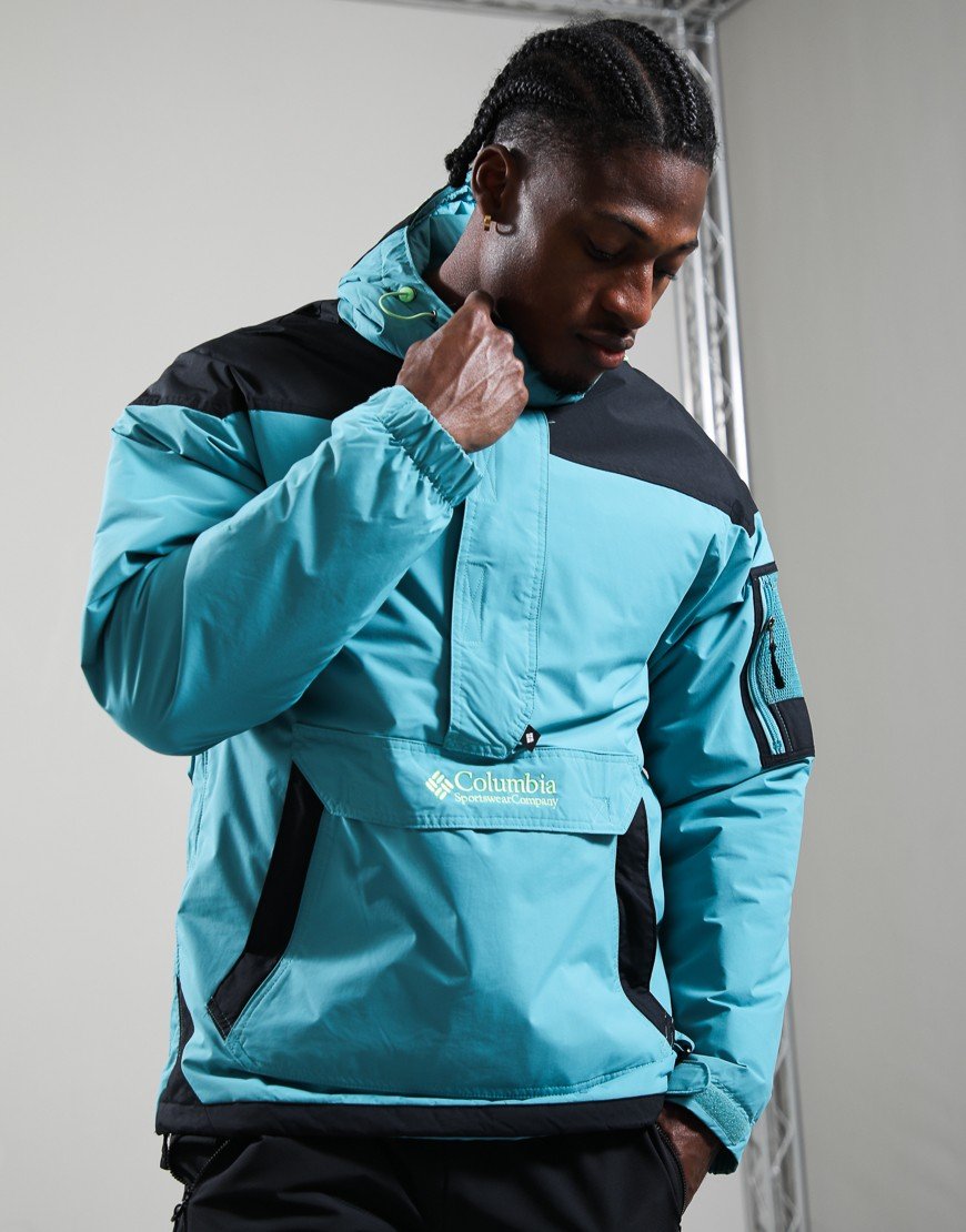 Columbia Challenger II Insulated Pullover Anorak Teal/Black/Lime Glow