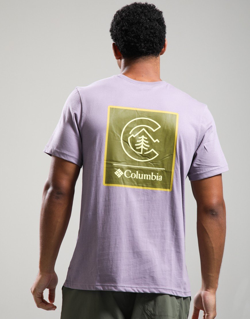 Columbia CSC Logo Back T-Shirt Shale Purple/Linework C Badge