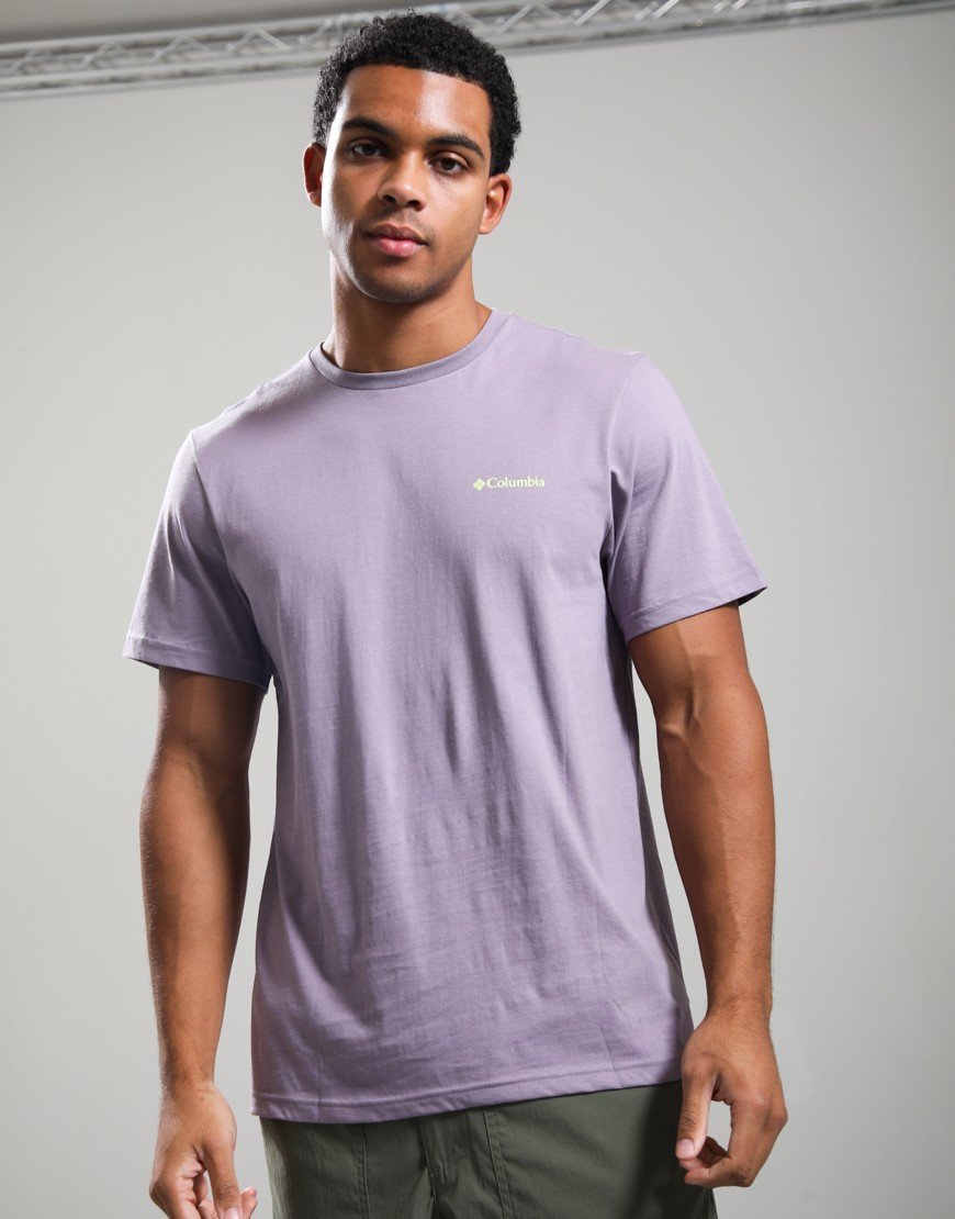 Columbia CSC Logo Back T-Shirt Shale Purple/Linework C Badge