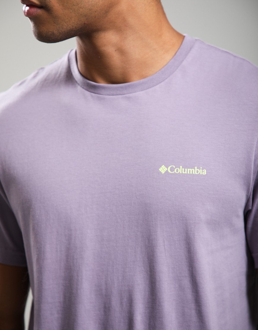 Columbia CSC Logo Back T-Shirt Shale Purple/Linework C Badge