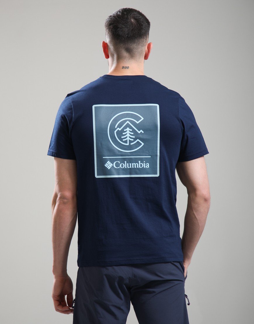 Columbia CSC Logo Back T-Shirt Collegiate Navy/Linework C Badge