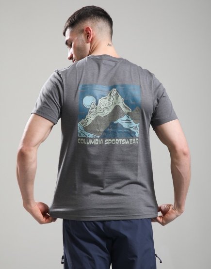 Columbia CSC Outdoor Back Graphic T-Shirt City Grey Heather/Sunscape