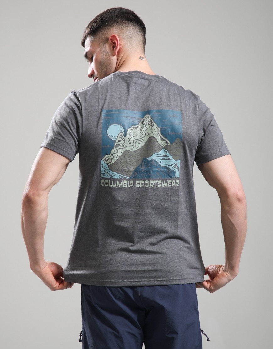 Columbia CSC Outdoor Back Graphic T-Shirt City Grey Heather/Sunscape