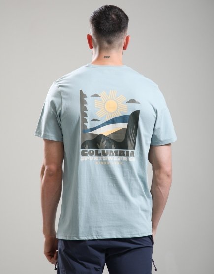 Columbia CSC Outdoor Back Graphic T-Shirt Crushed Blue/Shining Landscape
