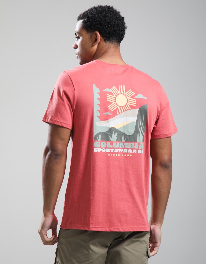 Columbia CSC Outdoor Back Graphic Tee Washed Red/Shining Landscape