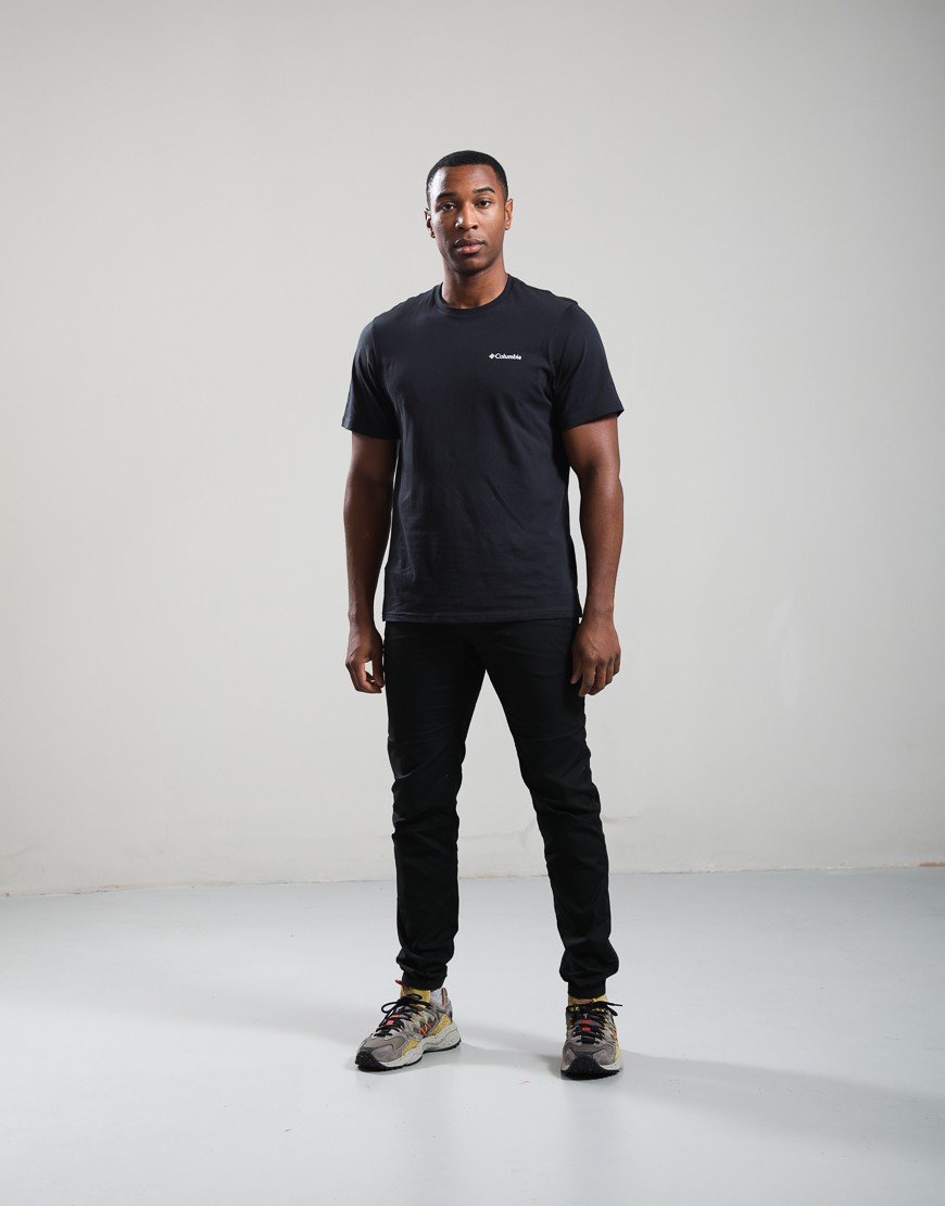 Columbia CSC Outdoor Back Graphic T-Shirt Black/Wavy Branded Peaks