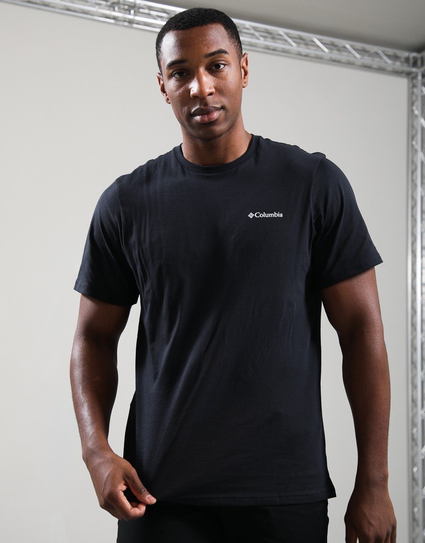 Columbia CSC Outdoor Back Graphic T-Shirt Black/Wavy Branded Peaks