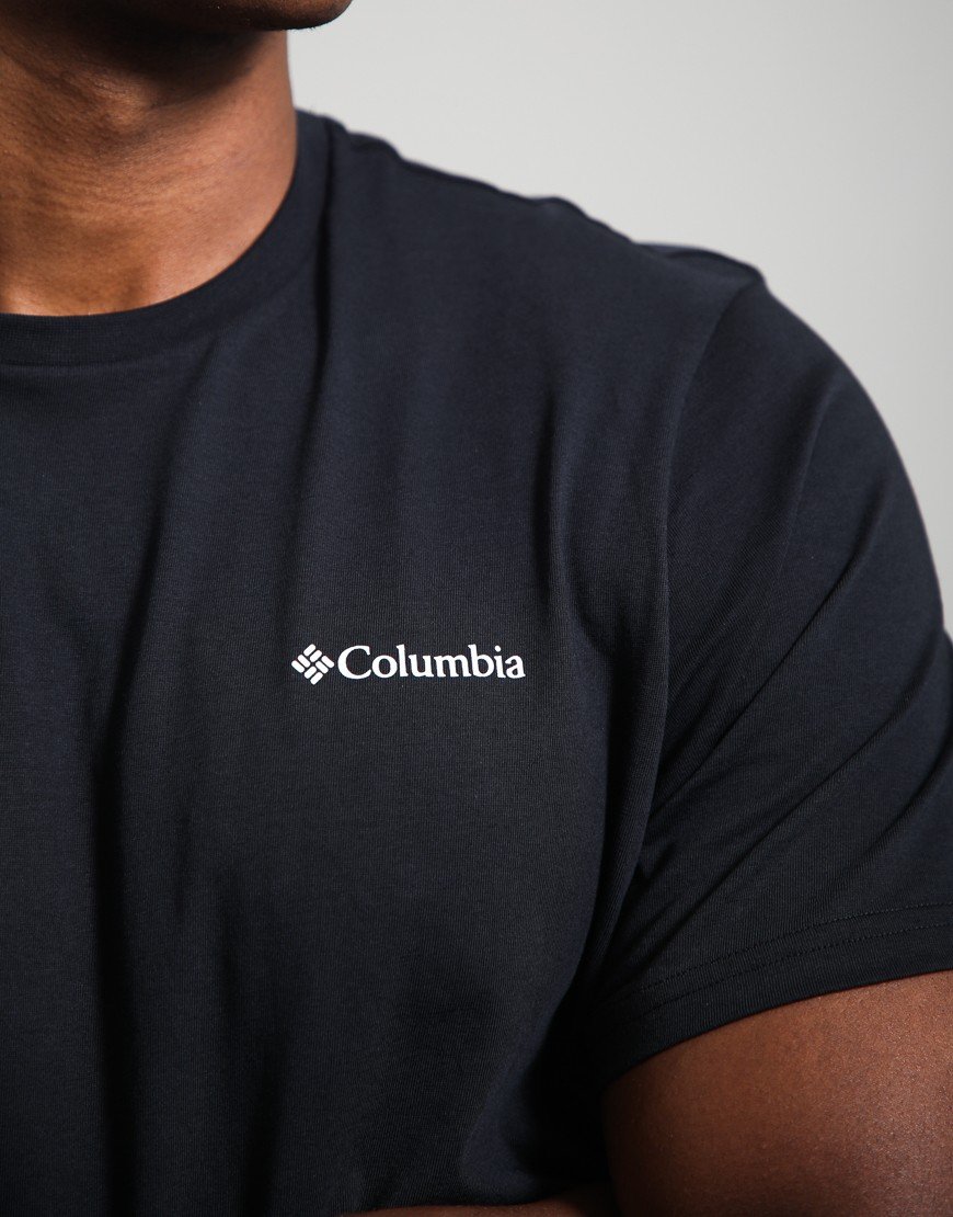 Columbia CSC Outdoor Back Graphic T-Shirt Black/Wavy Branded Peaks