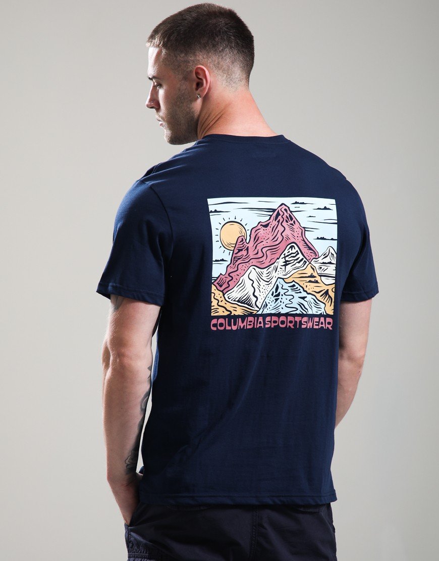 Columbia CSC Outdoor Back Graphic T-Shirt Collegiate Navy/Sunscape