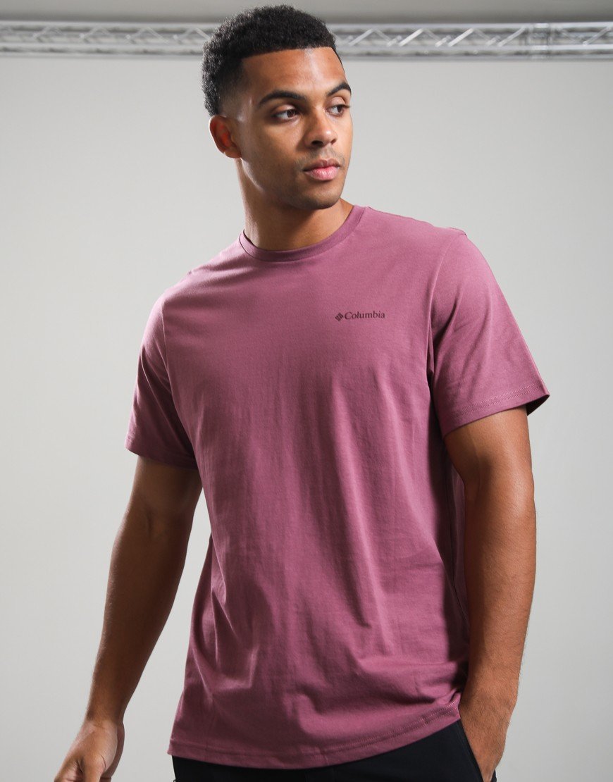 Columbia CSC Outdoor Back Graphic T-Shirt Antique Mauve/Wavy Branded Peaks