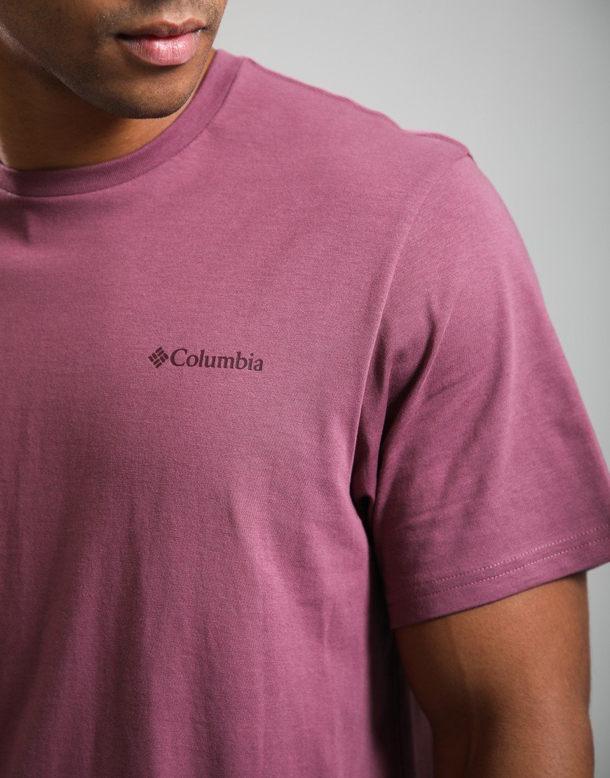 Columbia CSC Outdoor Back Graphic T-Shirt Antique Mauve/Wavy Branded Peaks