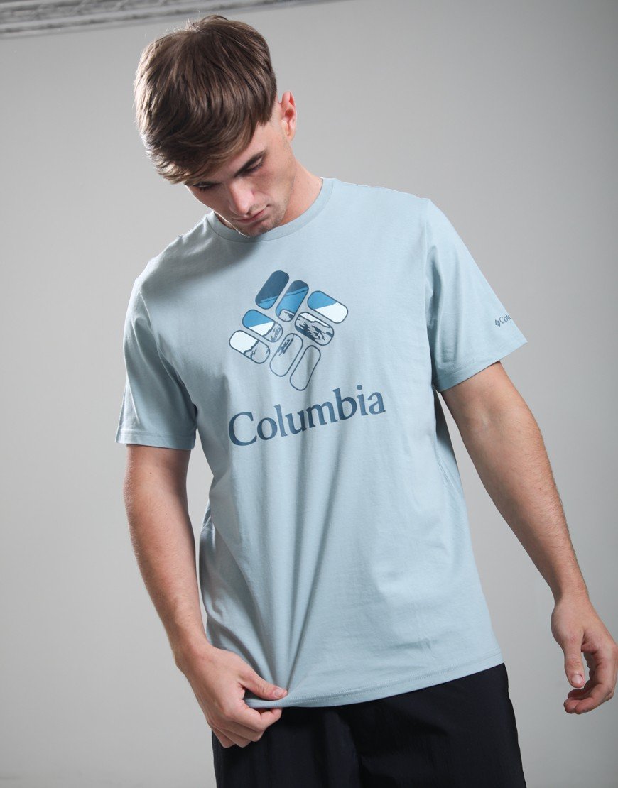 Columbia CSC Seasonal Graphic T-Shirt Crushed Blue/Heavenly Stacked Gem