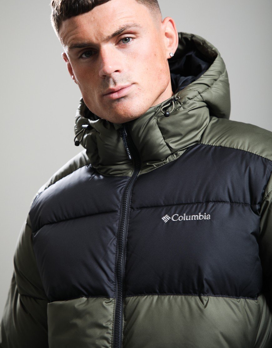 Columbia Pike Lake II Hooded Puffer Jacket Stone Green/Shark