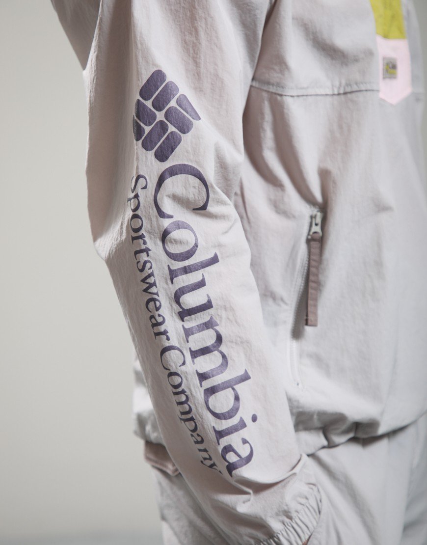 Columbia Riptide II Retro Windbreaker Anorak Flint Grey/Peppercorn/Pink Agate