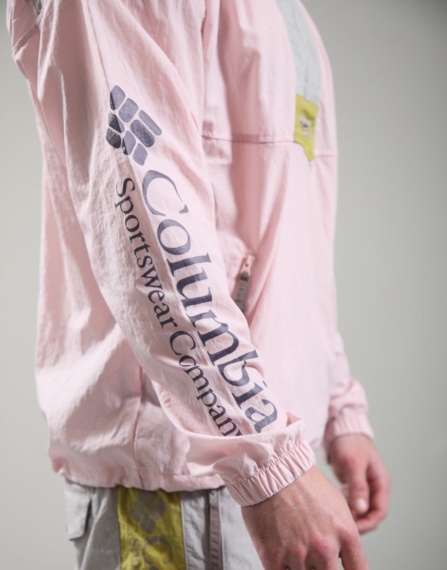 Columbia Riptide II Retro Windbreaker Anorak Pink Agate/Flint Grey/Peppercorn