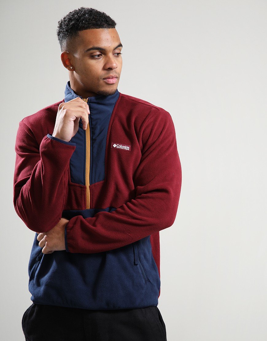 Columbia Sequoia Grove Half Zip Rich Wine/Collegiate Navy