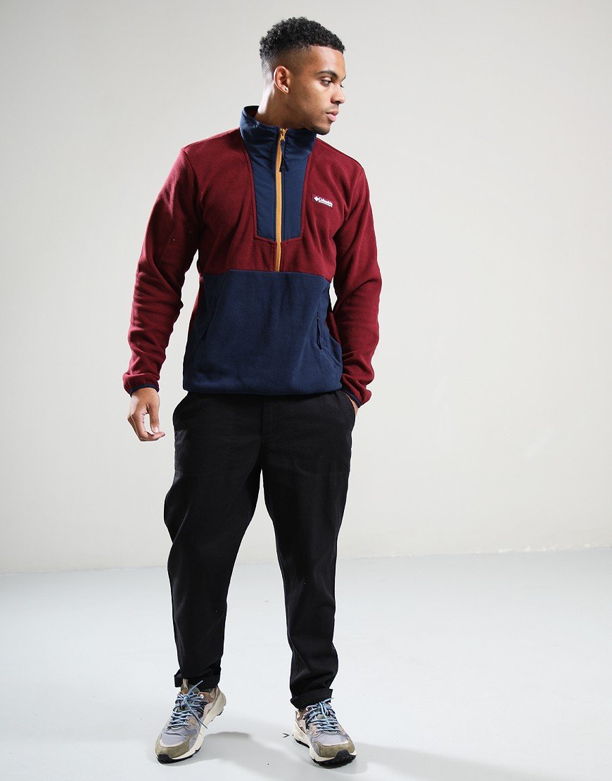 Columbia Sequoia Grove Half Zip Rich Wine/Collegiate Navy